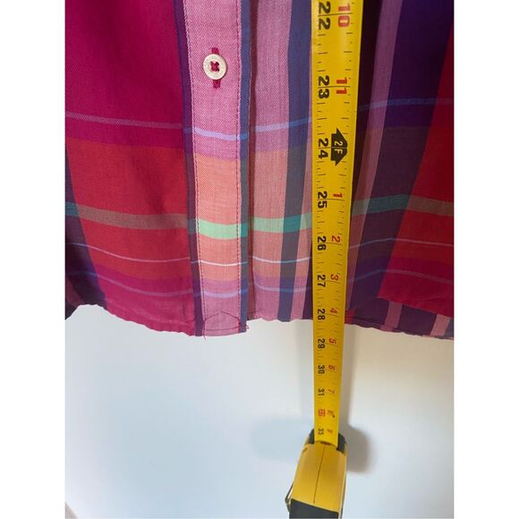 Lauren Ralph Lauren  100% Cotton Plaid Button Down Shirt Sz M - Picture 7 of 9
